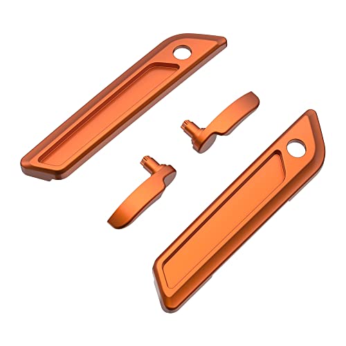 Advanblack US Stock Saddlebag Latches Covers, Lid Lifters Levers Fit for 2014+ Harley Touring Hard Saddlebags - Amber Whiskey - color: Amber Whiskey