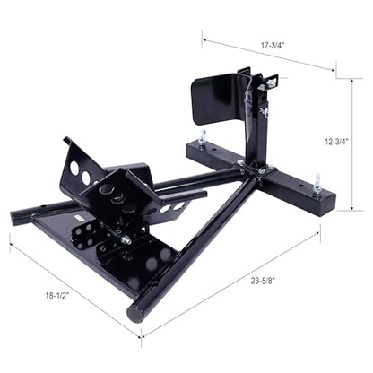 Motorcycle Front Tire Chock, Heavy Duty Motorcycle Front Wheel Chock for 17"-21" Wheels, 1500 Lbs Capacity, High-Grade Steel Trailer Stand, Motorcycle Stand/Wheel Chock, Black