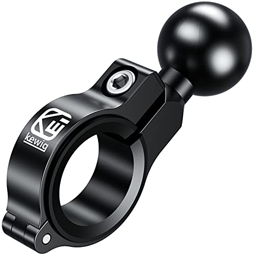 BRCOVAN Aluminum Alloy Handlebar Mount Base with 1'' TPU Ball | Compatible with RAM Mounts B Size 1 Inch Ball Double Socket Arm, for Round Rail Diameter 0.5'' 0.87'' 1'' 1.125'' 1.26'' - style: R3-Set of 1