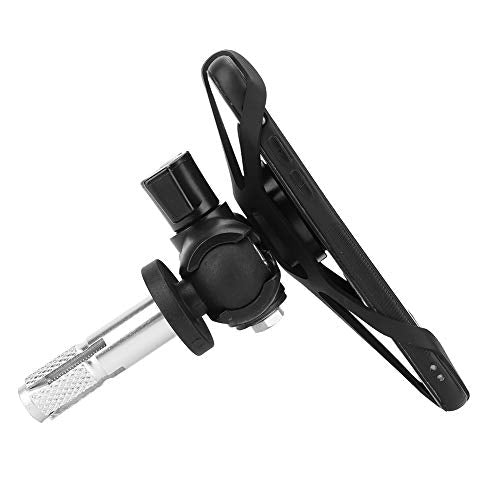 Motorcycle Phone Mount, Stem Yoke Navigation Bracket Holder for Mobile Phones, 16mm-19mm Hole Fitment with Adjustable, Secure Elastic Straps for Riding