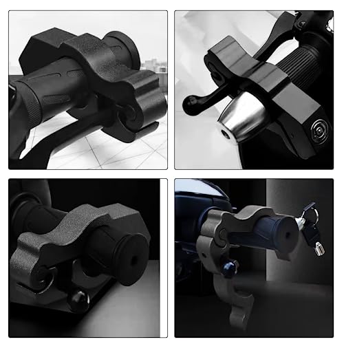 Motorcycle Throttle Lock Anti Theft Motorcycle Handlebar Lock Universal Heavy Duty Motorcycle Grip Handlebar Lock for Motorbike Scooter ATVs Sports Bikes Mopeds(Black)