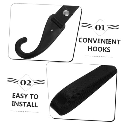 Zerodeko 2pcs Motorcycle Handlebar Hooks Easy Installation No Drill Storage Luggage Strap Lashing Accessory Versatile Organizer for Keys Gloves