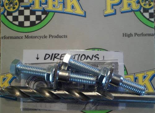 Pro-Tek Chain Adjuster Bolt Repair Kit Made For Kawasaki KX125 KX250 KX500 1988 1989 1990 1991 1992 1993 1994 1995 1996 1997 1998 1999 2000 2001 2002 2003 2004 2005 2006 2007 2019 2020 2021 (2 Bolts)
