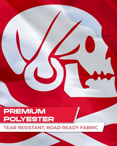 AGAS Henry Every Pirate Motorcycle Flag 6x9 inch - Double-Sided Printed 2-Ply Durable Knitted Polyester - 0.75 inch Sleeve- Fits on 3/8" Mount Pole - color: Henry Every