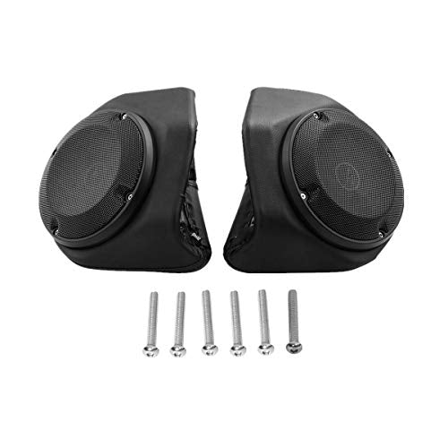 TCMT King Motorcycle Trunk Box Wrap Around Backrest Rear Speakers Fit for Harley 2014-2025 Touring CVO Road King Road Glide Street Glide Electra Glide Pack - color: Set F#3