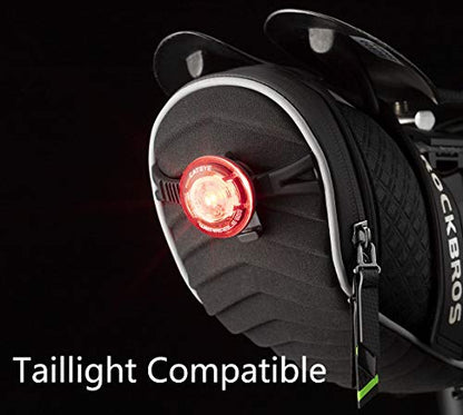 ROCKBROS Bike Seat Bag, Bicycle Saddle Bag Under Seat 3D Shell Cycling Seat Pack for Mountain Road Bikes Black - color: Black