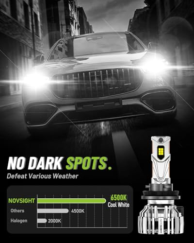 NOVSIGHT H11 LED Fog Lights Bulbs - 55000 Lumens,100000 Hours Lifespan,6500K Cool White Light,Efficent Cooling System, Pack of 2 - color: H11, size: 55000LM
