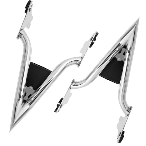 1997-2008 Detachable Sissy Bar Backrest Passenger Back Rest Pad for Harley Touring Road Glide Road King CVO Street Glide Electra Glide (22" Tall Chrome) - color: Chrome, size: 1997-2008