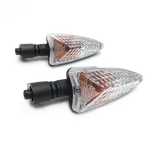 2Pcs Motorcycle Turn Signal Light Front Or Rear Indicator Compatible With Triumph Tiger 800/XC Tiger 1050 Daytona 675/R 2009-2018 (Long handle and Clear) - color: Long handle and Clear