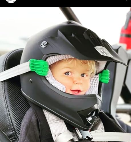 Helmet-Hands/The Safe, Fun, and Easy Way to Help Hold Their Heads up While They nap on Those Long Rides! - color: green