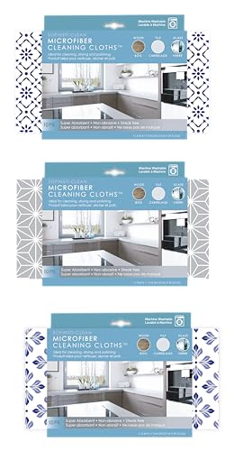 Microfiber Cleaning Cloths, Attract Dust Like a Magnet, Print Pattern Duster Cloths, Pack of 10 - color: Patterned Microfiber Cloths, size: 10 Pack