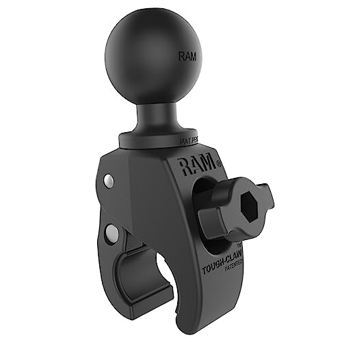 RAM Mounts Tough-Claw Small Clamp Base with C Size 1.5" Ball, Rail Mount for 0.625"-1.14" Bars, Tool-Free Installation RAP-400U - size: Small Clamp