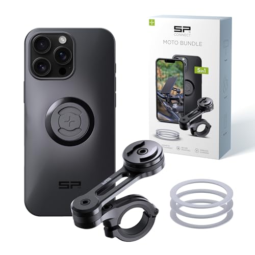 SP CONNECT Moto Bundle II | SPC+ | Compatible with iPhone 16 Pro Max | Motorcycle Phone Mount | Holder for Harley Davidson & More | Phone Mount for Motorcycle Handlebars | Cell Phone Holder - style: für iPhone 16 Pro Max