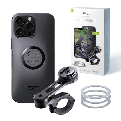 SP CONNECT Moto Bundle II | SPC+ | Compatible with iPhone 16 Pro Max | Motorcycle Phone Mount | Holder for Harley Davidson & More | Phone Mount for Motorcycle Handlebars | Cell Phone Holder - style: für iPhone 16 Pro Max