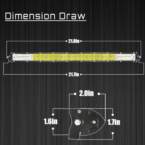 20 Inch Slim LED Light Bars for Truck ATV UTV RV, 12V 24V Tractor LED Work Lights Lawn Mower Golf Cart Off Road Driving Auxiliary Fog Lights 120W 10000lm 2 Pack - color: 20 Inch 2 Pack