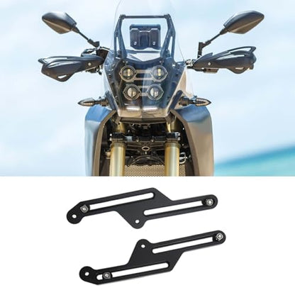 Aramox Windscreen Adjusters, Pair Motorcycle Adjustable Bracket Anodized Black Replacement for 700 XT700Z 2019?2021