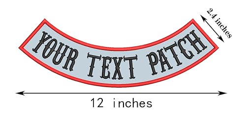 1 Pcs Reflective Material Bottom Patch Custom Embroidered Biker Patches, Personalized Embroidery Rocker Patch Rider Motorcycle Patches for Veterans Vest or Jacket (Reflective Material) - color: Reflective Material