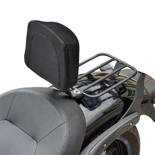 Motorcycle Sissy Bar Luggage Rack for Kawasaki Vulcan 650 VN650 S 2015 2016 2017 2018 2019 2020 2021 2022 2023 2024 2025 2026 Rear Passenger Backrest Upright Seat Leather Cushion Pad