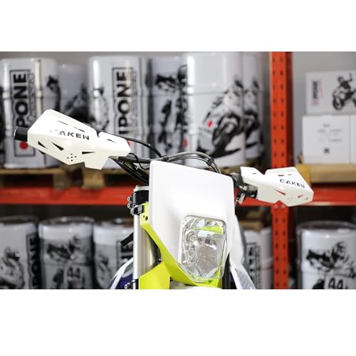 Universal 7/8" 22mm and 1 1/8" 28mm Dirt Bike Handguards CNC Bracket Handle Bar Hand Guards for Motocross ATV Scooter CRF KLX KX LTR TRX SX SXF EXC XCW Grizzly Hawk 250 Bicycles-White - color: White