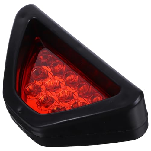 Universal LED Triangle Tail Light Brake Lamp Set for Cars and Motorcycles, Red Emergency Warning Safety Light Compatible Trailer and Vehicle Rear Bumper