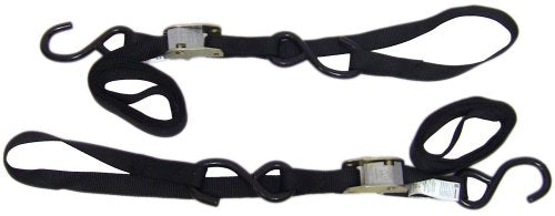 Ancra 49380-11-02 Black Integra Soft Hook Cam Buckle Tie Down, 4 Pack - size: 4 Pack