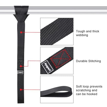 Ayaport Soft Loop Tie Down Straps 18 inches - Black 4500lbs Break Strength Loops for Securing ATV, UTV, Motorcycles, Scooters, Dirt Bikes… - size: Soft Loop-18'' black