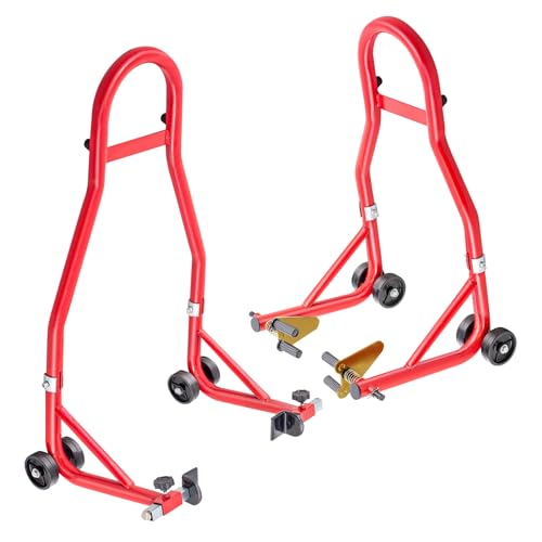 Motorcycle Stand Lift - 900lbs Front & Rear Combo Universal Motorcycle Stands | Compatible With Most Yamaha Honda Kawasaki Suzuki BMW Motorcycles