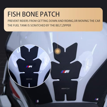 NIGHT CAT Motorcycle Tank Pad,Compatible with 2019 and Later Years S1000R S1000RR,Motorcycle Fuel Tank Protector,Gas Tank Decals(Tank pad) - size: Tank Pad - Black