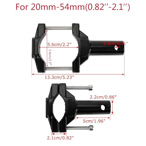 Motorcycle Spotlight Mount Brackets, Motorbike Tube Clamp Turn Signal Mounting Clamp Fog Light Holder for 0.82"-2.1" ATV UTV Roll Bar (2 Pcs)