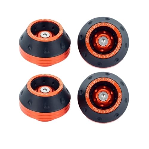 Universal Motorcycle Wheel Protection Crash Pad Motorbike Crash Protectors(4Pcs Orange) - color: 4Pcs Orange