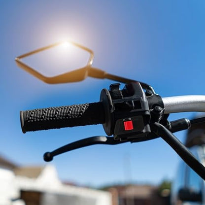 Yardwe Motorcycle Handlebar Toggle Switch Waterproof Headlight Switch for Scooter ATV Powersports with Push Button Control