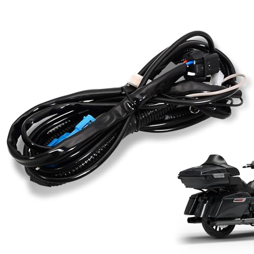 Trunk Tour Luggage Pack Wiring Harness Kit fits for Harley Touring, Road Glide, Road King, Electra & Street Glide 2014-2025 - color: Black 12-Functions Trunk Harnesses