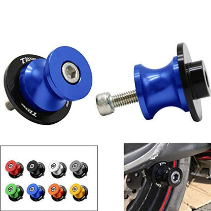 for Suzuki TL1000S / TL1000R All Year TL1000 R S TL 1000 R S 8mm Motorcycle Swingarm Sliders Spools Swingarm Stand Screws Slider Anti-Fall Frame Sliders - color: Black