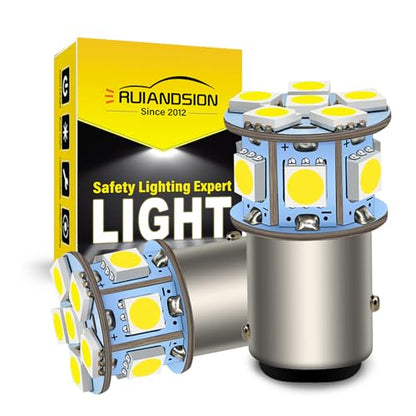 Ruiandsion 2pcs 1157 LED Bulb White 6V BAY15D 5050 12SMD LED Light Bulbs for Back Up Reverse Lights Brake Lights Tail Lights,Non-polarity - color: White, size: 1157/BAY15D