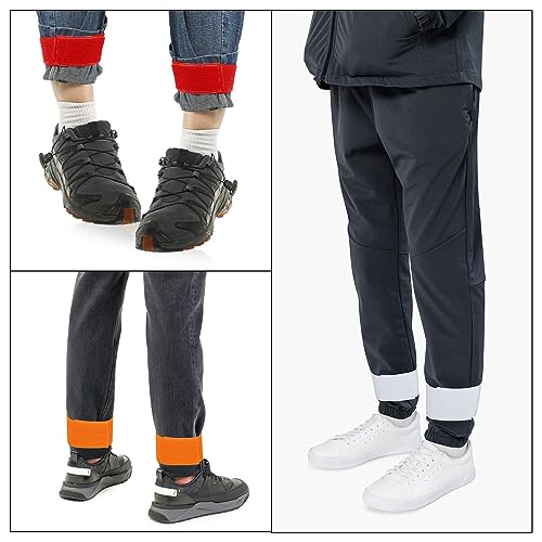 PATIKIL Boot Straps, 2 Pack Elastic Polyester Trousers Blouses Ankle Straps Pants Leg Bands with Hook and Loop for Hiking, Fishing, Hunting, 12", Black - color: Black, size: 12"