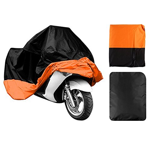 Indoor/Outdoor Motorcycle Cover Reflective Waterproof Protection Heat - Moisture Guard Sportbike (Orange-XXXL) - color: Orange, size: XXXL