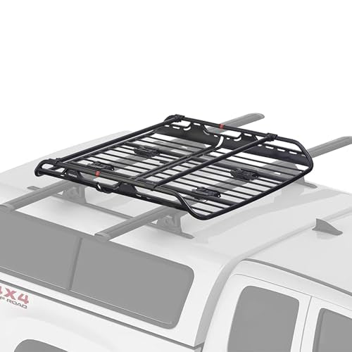 Yakima OffGrid Large Premium Cargo Basket Roof Rack with Quick Release Mounting System and Removable Fairing and Accessory Bars, Black - size: Large