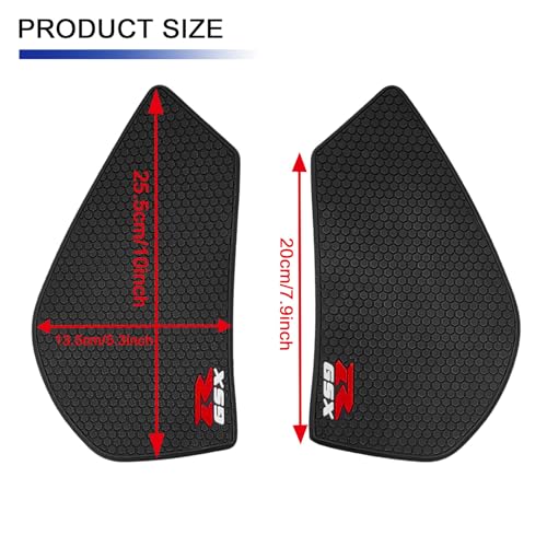 2PCS Motorcycle Tank Pad Stickers Protector Anti Slip Fuel Tank Grips Sticker Compatible with 2026 GSX-R600 2025 GSXR 600 GSX-R750 GSXR750 2019-2026