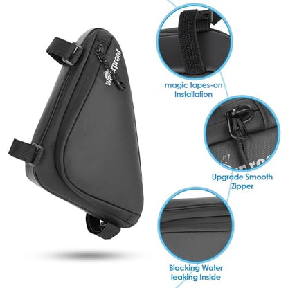 WOTOW Bike Tire Repair Tool Kit, Waterproof Frame Storage Bag & Mini Bike Pump & 16 in 1 Multitool & Bicycle Tyre Lever Patch Portable Repair Tool Accessories Set for Road Mountain BMX Cycling - style: 11 in 1 Multitool