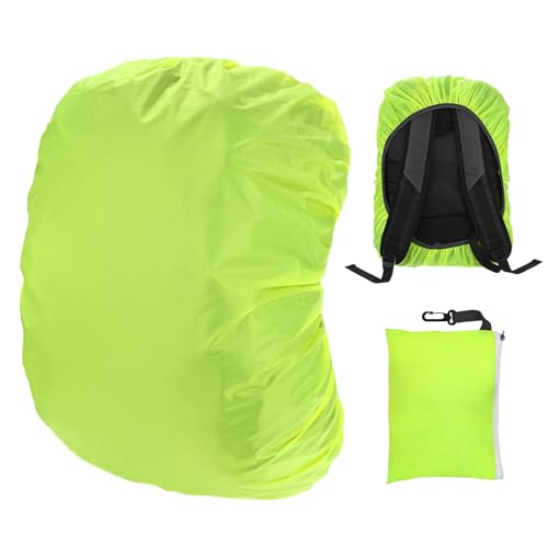 M METERXITY Waterproof Backpack Rain Cover, Waterproof Backpack Cover, Bag Rain Cover with A Carry Pouch for Hiking/Biking/Camping/Outdoor Traveling - color: Fluorescent Green, size: Small(15L-25L)