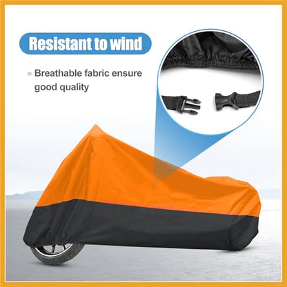 Motorcycle Cover Rain Dust Protector XXL for Harley Davidson Cruiser Sportster Fatboy Softail Dyna Super Glide Replacement