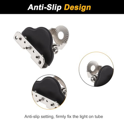 Light Bar Mounting Bracket Iron Spotlight Tube Clamp Holder Heavy Duty LED Strip Bracket Light Bar Mounts for Motorcycle ATV UTV Silver Tone 1 Set - color: Silver Tone