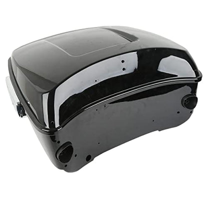 SLMOTO King Tour Trunk Backrest, 13.7" King Trunk Passenger Wrap Around Touring Backrest Detachables Two-Up Mounting Luggage Rack Top Rail Fit for Harley Road King 14-25 - color: AStyle #15