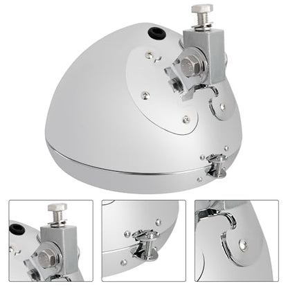 7" Headlight Shell Kit - Chrome Headlamp Light Bulb Bucket Housing w/Trim Ring, H4 Auxiliary Wiring Harness for Harley Davidson Heritage, Fat Boy, Softail 1986-2011,Replace for 67789-91