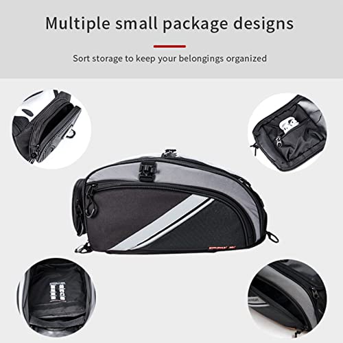 Motorcycle Tank Bag Travel Backpack Waterproof Riding Bag Motorbike Bag Touch Screen with Reflective Strip and Rain Cover