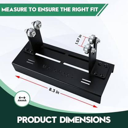 Motorcycle Moped Crank Crankshaft Truing Stand Runout Measurement Tool with Long Track Base & Steel Roller Bearing Posts for Dirt Bikes Scooters Mopeds