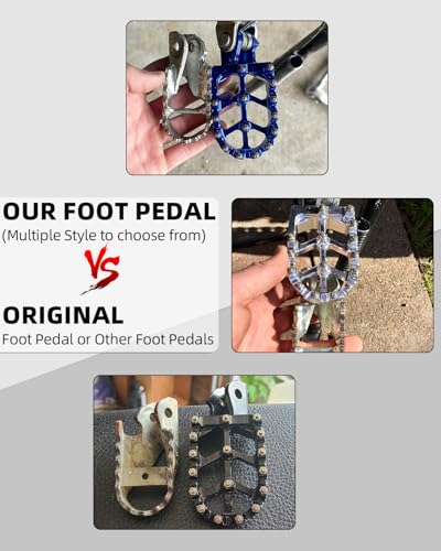 JFG RACING Dirt Bike Foot Pegs,7075 Aluminum CNC Pedals Rests for Surron Light Bee X and S/E Ride Pro S SS SR/CRF150F CRF230F 03-19/CRF250F 19-24/XR150L 15-24/KDX200 83-94-Pink - color: pink