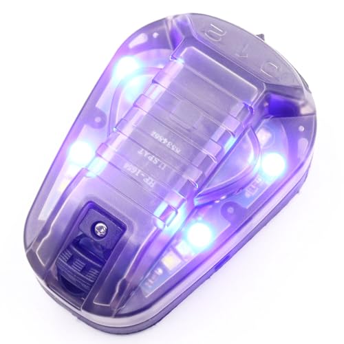 Tactical IR Strobe Helmet Light Military Identification Lights with Visible LED + White Strobe Survival Signal (Black-Blue) - color: Black-Blue
