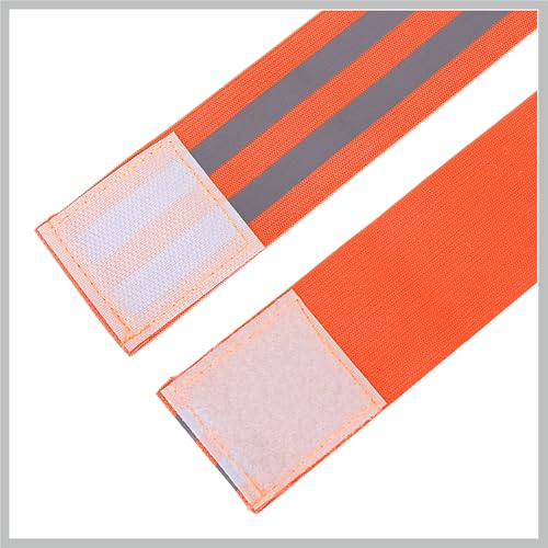 8pcs Reflective Bands for Arm Reflective Armbands High Visibility Night Cycling Riding Reflector Tape Straps Bracelet Orange Replacement Car Parts
