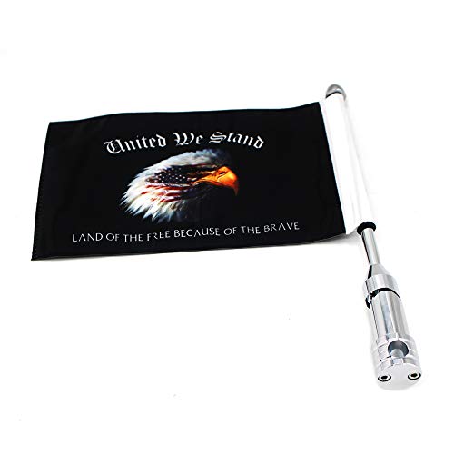 GUAIMI Motorcycle Folding Flag Mounts Adjustable Flag Pole with Texas State Flag (United We Stand Flag) - color: United We Stand Flag